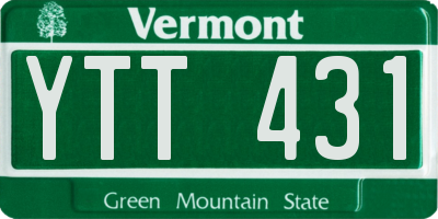 VT license plate YTT431