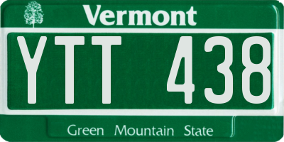 VT license plate YTT438