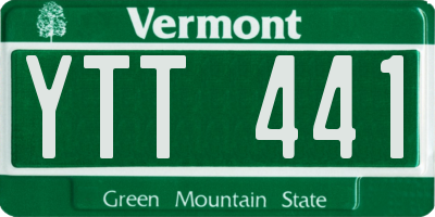 VT license plate YTT441
