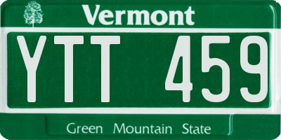 VT license plate YTT459