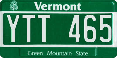VT license plate YTT465