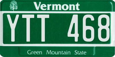 VT license plate YTT468