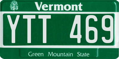 VT license plate YTT469