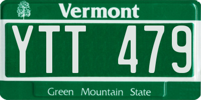 VT license plate YTT479