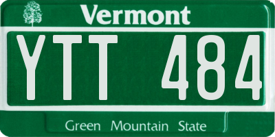 VT license plate YTT484