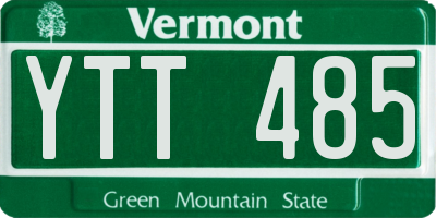 VT license plate YTT485