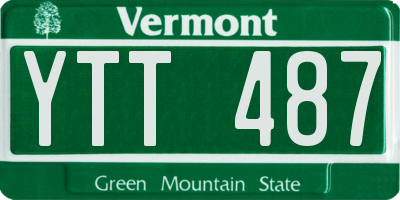 VT license plate YTT487