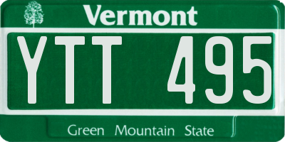 VT license plate YTT495