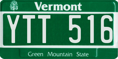 VT license plate YTT516