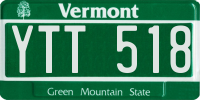 VT license plate YTT518