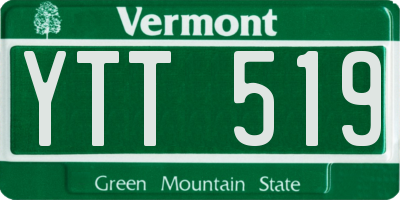 VT license plate YTT519