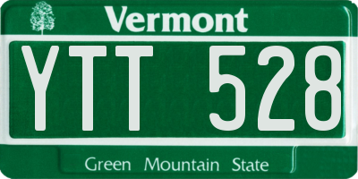 VT license plate YTT528