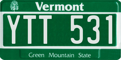 VT license plate YTT531