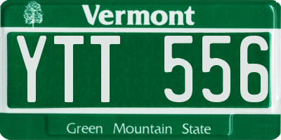 VT license plate YTT556