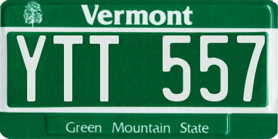 VT license plate YTT557
