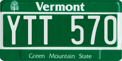 VT license plate YTT570