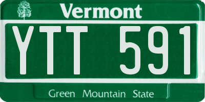 VT license plate YTT591