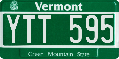 VT license plate YTT595
