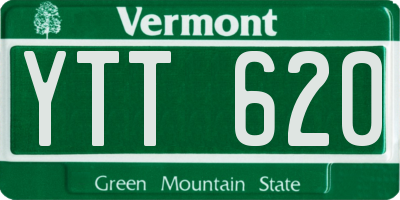 VT license plate YTT620