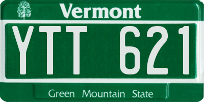 VT license plate YTT621