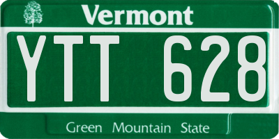 VT license plate YTT628