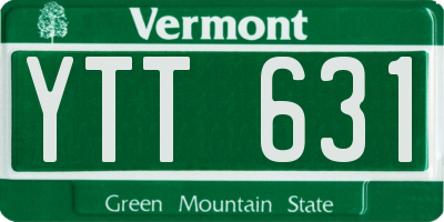 VT license plate YTT631