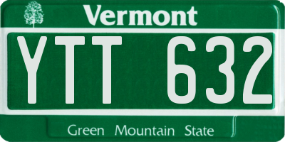 VT license plate YTT632