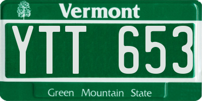 VT license plate YTT653