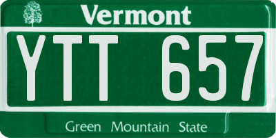 VT license plate YTT657