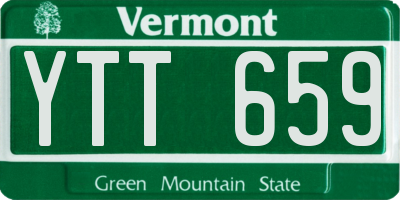 VT license plate YTT659