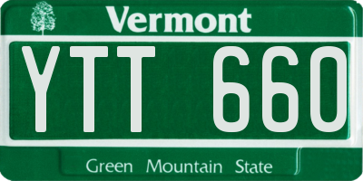 VT license plate YTT660
