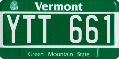 VT license plate YTT661