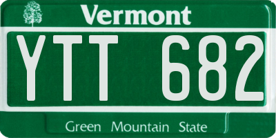 VT license plate YTT682