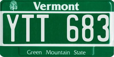 VT license plate YTT683