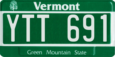 VT license plate YTT691