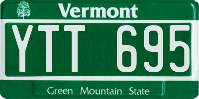 VT license plate YTT695