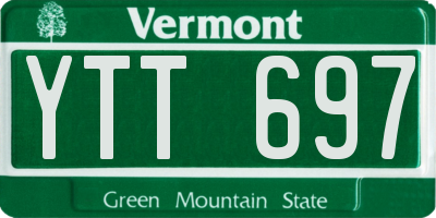 VT license plate YTT697