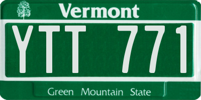 VT license plate YTT771