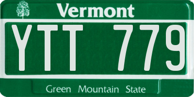 VT license plate YTT779