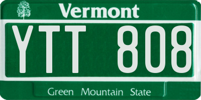 VT license plate YTT808
