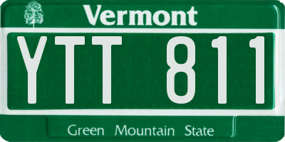 VT license plate YTT811