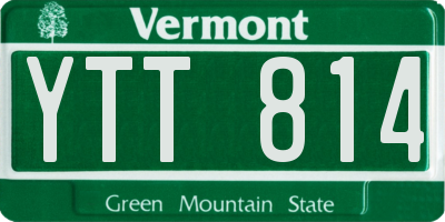 VT license plate YTT814