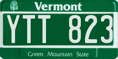 VT license plate YTT823
