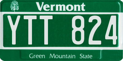 VT license plate YTT824