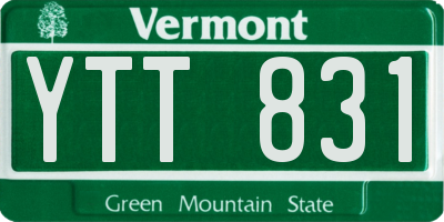 VT license plate YTT831