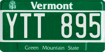 VT license plate YTT895
