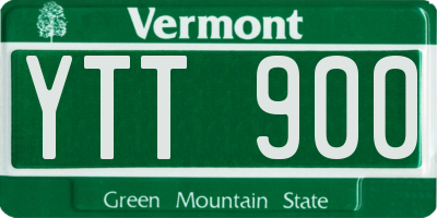 VT license plate YTT900