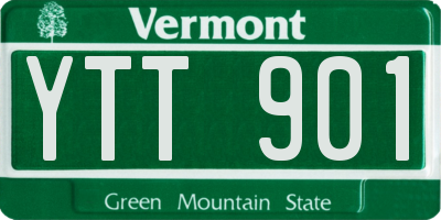 VT license plate YTT901