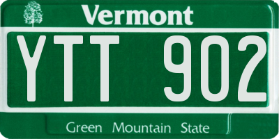 VT license plate YTT902