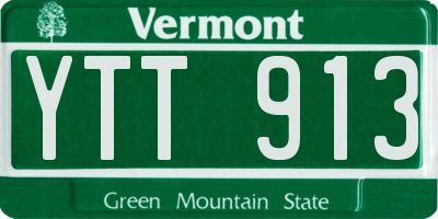 VT license plate YTT913